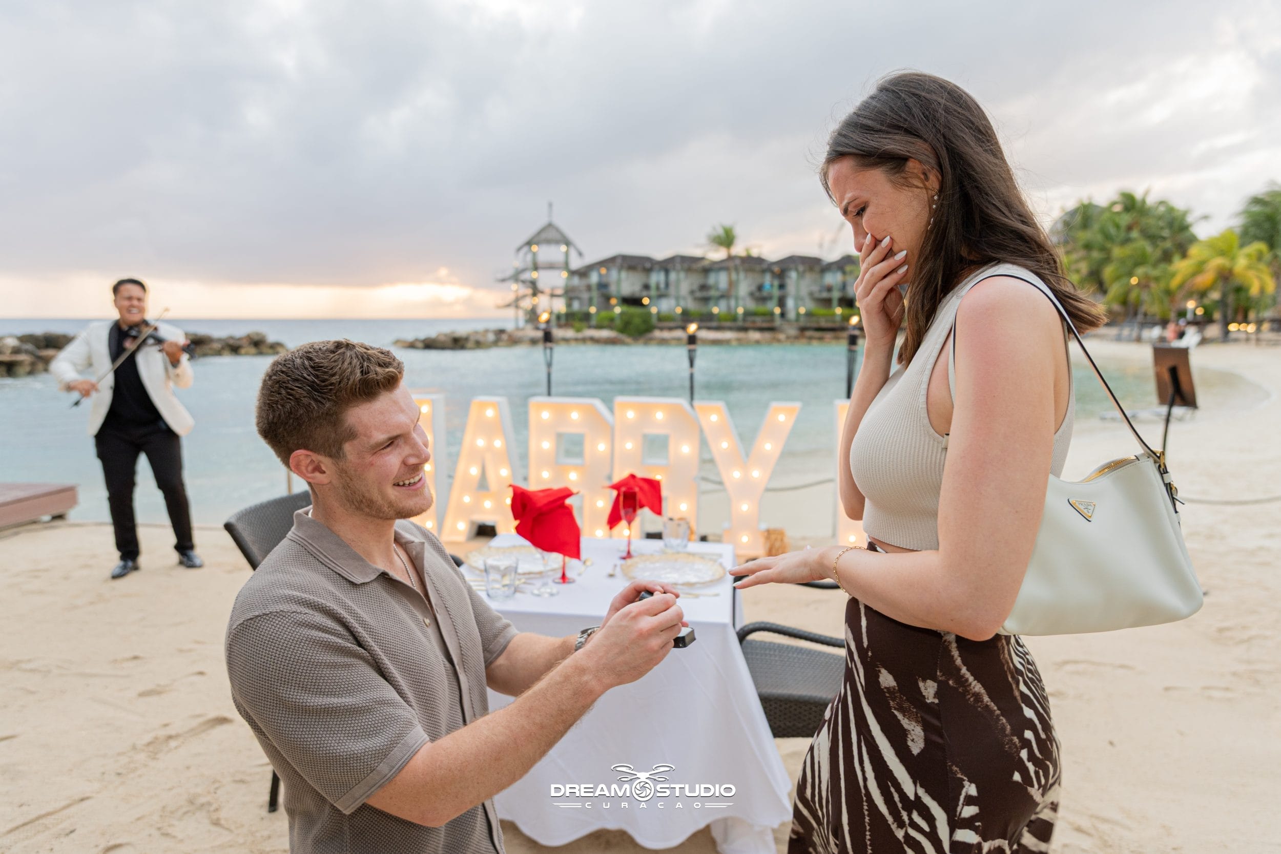 dinner on the beach proposal